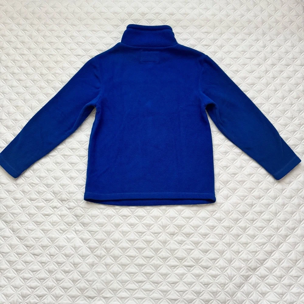 The Children's Place Blue Gray Stripe Quarter Zip Fleece Sweatshirt Size M 7-8